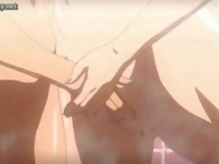 Uly emjekli anime lesbians rubbing and sharing johnson