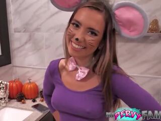 Babe Step-sister Is Dressed As a Mouse Gets Big cock Pounding