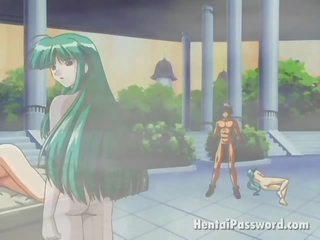 Engjëllor anime nymphet duke pasur një e pisët ëndërr me të saj atletike chapfriend