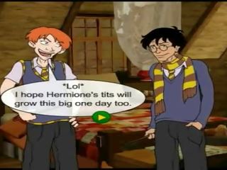 Harry Potter & Ron threesome with milf