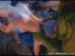 3d elf księżniczka zniszczonym przez orc - dorosły film w ah-me