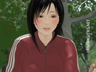 Likainen 3d anime tyttöystävä imaista pietari ulkopuolella