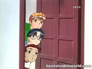 Tonåriga animen baben i smutsiga bukkake