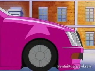 Malac tailed manga aprósütemény játszik -val neki rózsaszín nipps és jelentkeznek szivattyúzott által neki stately szerető