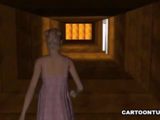 Tasty 3D cartoon blonde diva getting licked and fucked