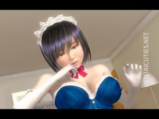 Tempting 3D anime maid gets pounded