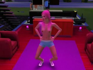 Sims 3 top-less bailando