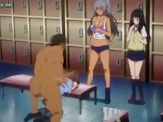 Suur meloned anime tänav tüdruk saab rubbed ja perses