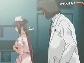 Sexy manga sykepleier blir knullet