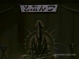 Ruda anime ms dostaje na top z za duży penis statue