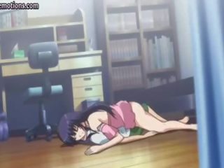 Anime lesbos lik en geniet een penis