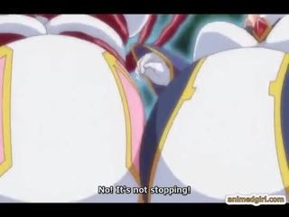 Hamil anime menangkap dan menggerudi semua lubang oleh tentacles raksasa