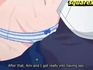 Nastolatka ami dostaje ogromny cipka wytrysk groovy anime