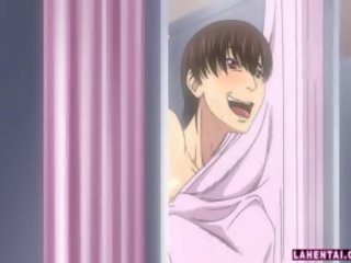 Hentai seductress consigue follada desde detrás en la ducha