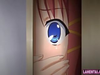 Hentai schoolgirl Gets Fondled And Sucks juveniles Hard shaft